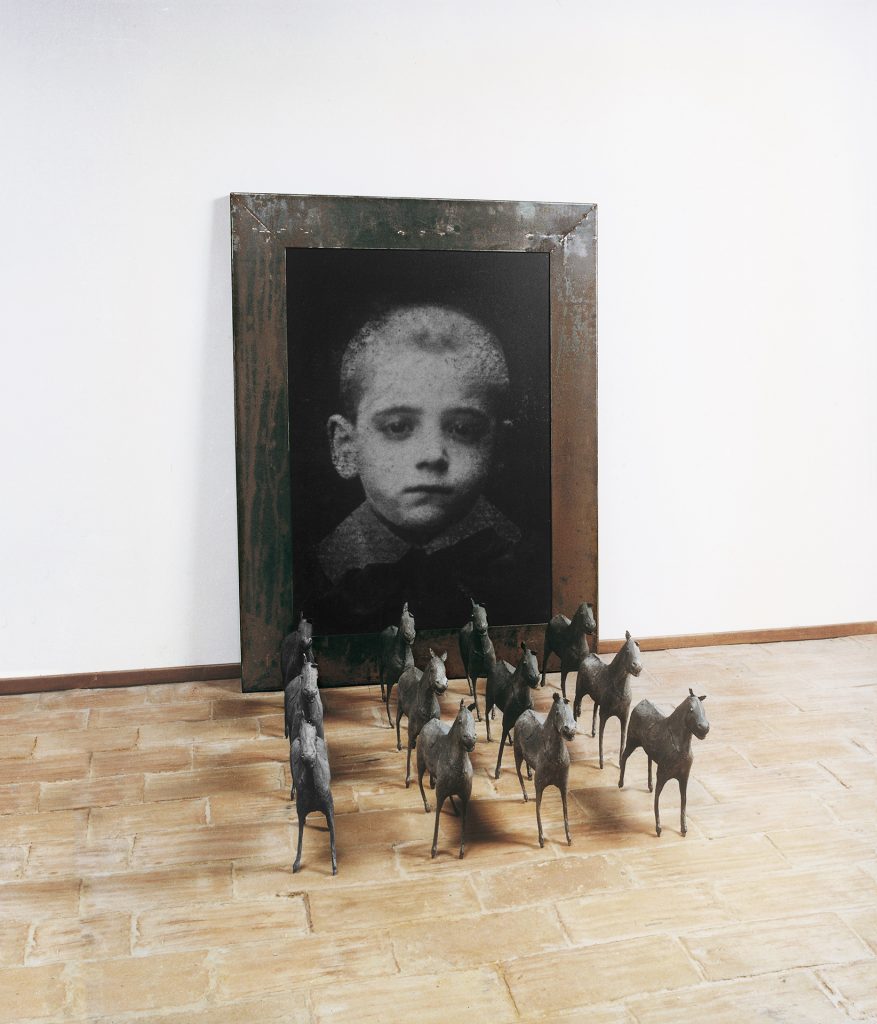 12 little horses. (1999) Iron, macrodevelopment of photographic image, hand-made paper.