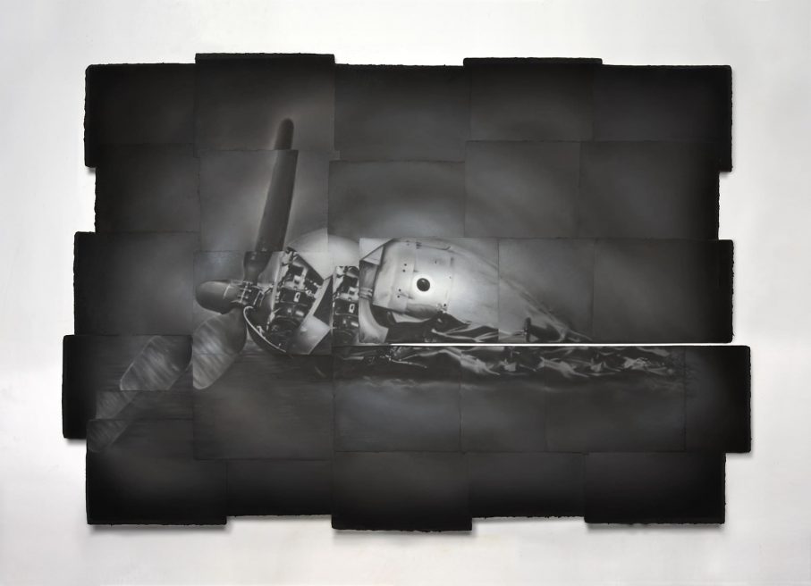 Aircraft (2020). Pastel on hand made paper. 103 x 152 cm